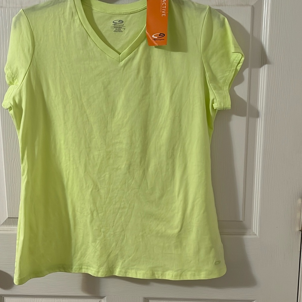 Champion lime, green short sleeve active wear top. Size extra extra large.